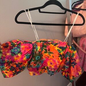 NWT Elliatt Colorful Off the Shoulders Top